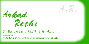 arkad rethi business card